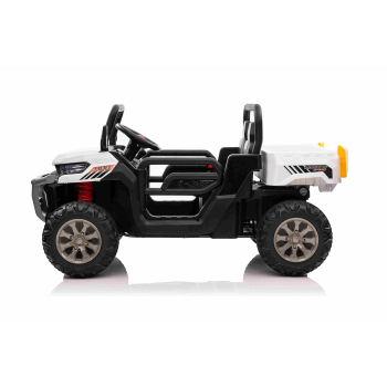 Auto Pick-Up Speed 900 dla dzieci Biały + Napęd 4x4 + Ruchomy kiper + Bagażnik + Pilot + Łopatka + Audio LED